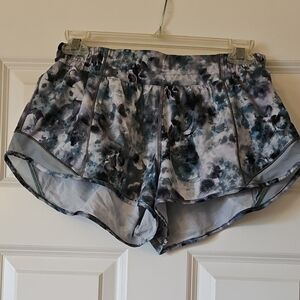 Lululemon Athletica Blue Floral Athletic Shorts